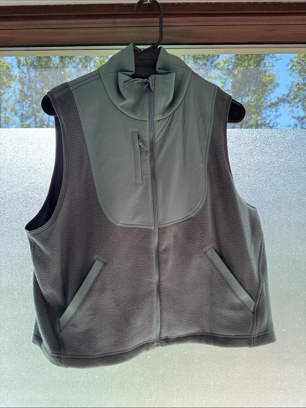 lululemon athletica Olive Gray Fleece Vest